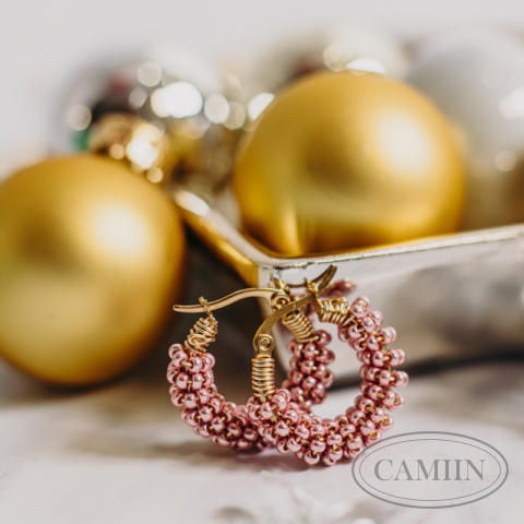 Kolczyki Candy Pink Copper | Gwiazdka