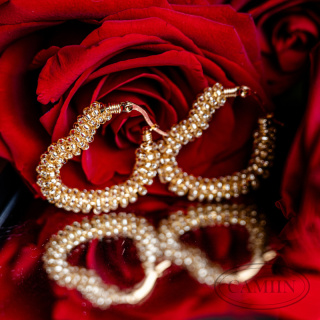 Kolczyki Candy Shiny Light Gold Serce | True Love