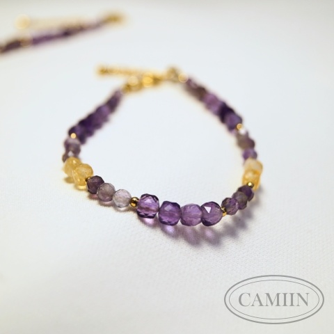 Bransoletka Balance | Ametyst Cytryn