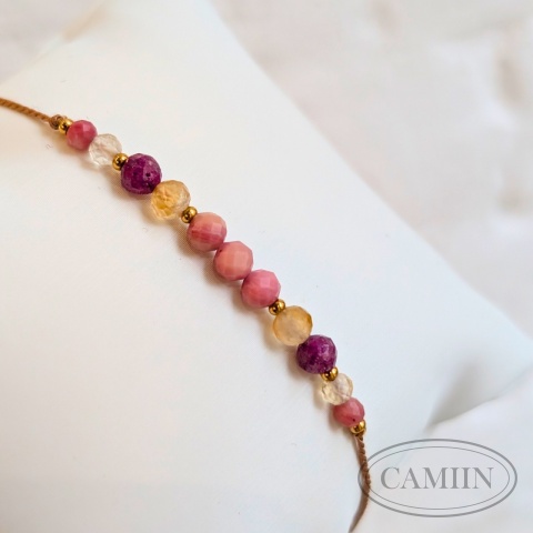 Bransoletka | Lew | Rodonit Cytryn Rubin Bransoletka | Lew | Rodonit Cytryn Rubin