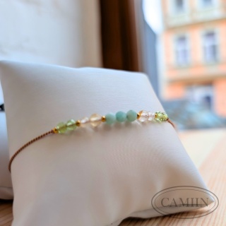 Bransoletka | Panna | Amazonit Cytryn Perydot
