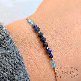 Bransoletka | Strzelec | Szafir Lapis lazuli Topaz