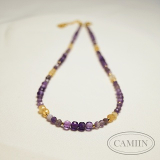 Naszyjnik Balance | Ametyst Cytryn