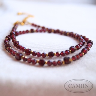 Naszyjnik Elegant | Granat